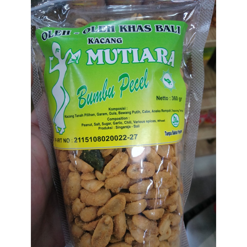 KACANG KAPRI BUMBU PECEL MUTIARA 360GR ASLI KHAS BALI HALAL