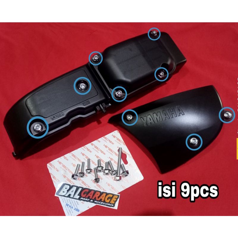 baud cover cvty Mio pul Stanless 2 kunci ORI heng