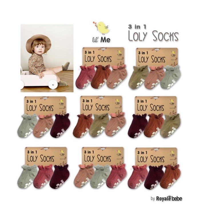 kaos kaki lil me socks 3IN1 kaos kaki anak