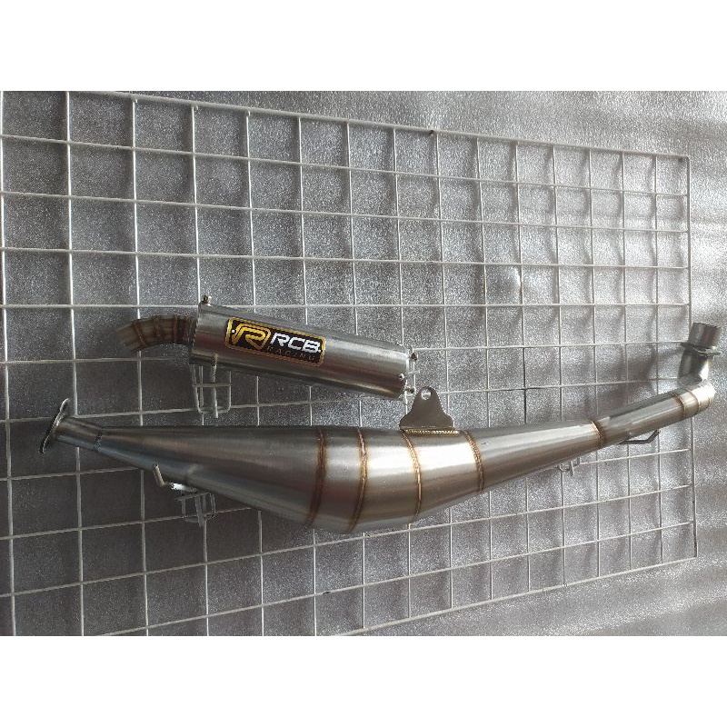 Knalpot standar racing FIZ R RCB model kolong samping FIZ R F1R full stainless