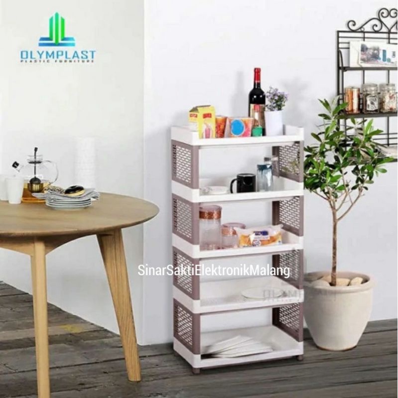 Olympast Rak Serbaguna Susun Besar Plastik Sepatu RSOB 5 Dapur 5 Susun Buku