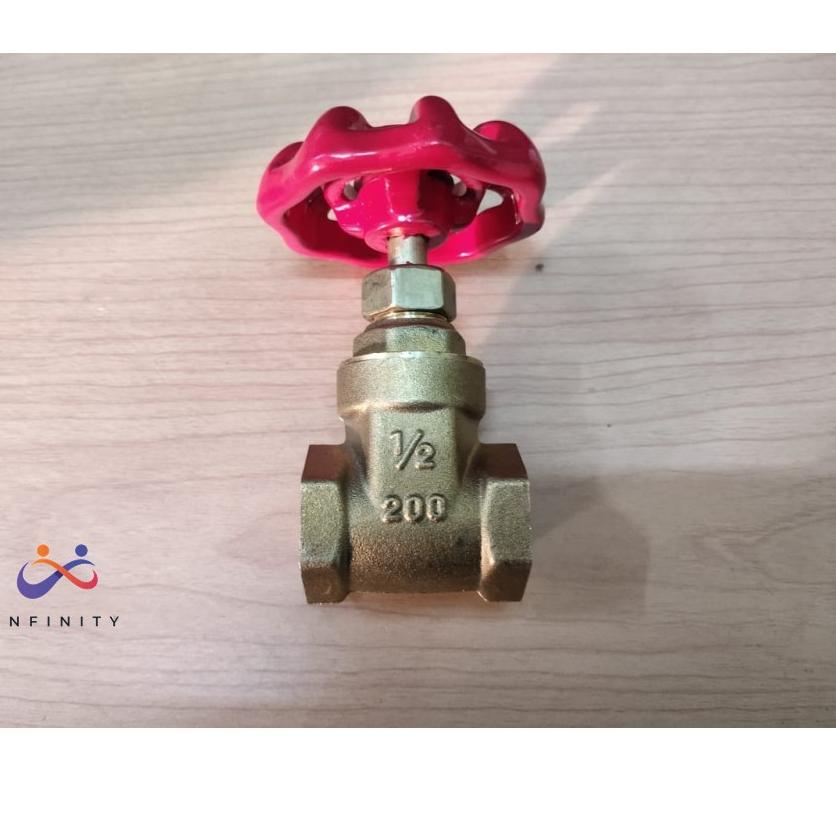 Lebih Istimewa Ball Valve Kuningan Brass Stop Kran Keran Putar Gate Valve FH 1/2 Inch INF