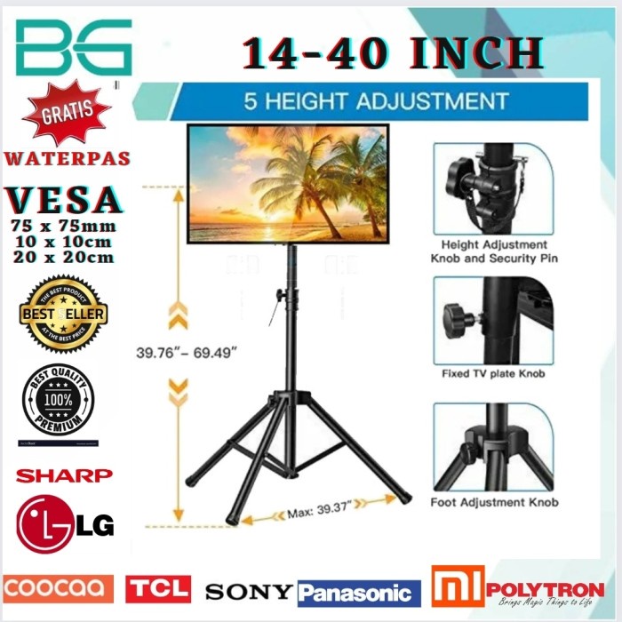 Brack Bracket Standing Tv Bracket Stand Tv Bracket Tv Stand 14 - 40 Inch