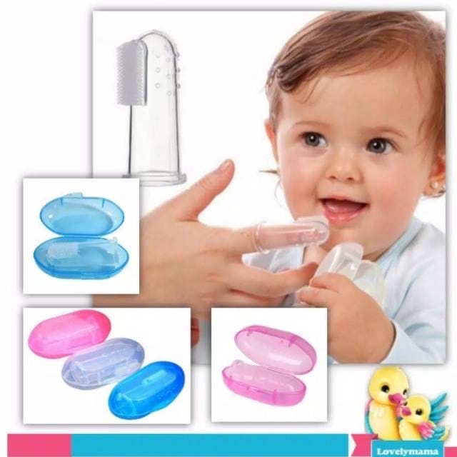 Sikat Lidah Bayi / Pembersih Mulut Bayi / Sikat Gigi Lidah Bayi Silikon Baby Finger Brush Silicone