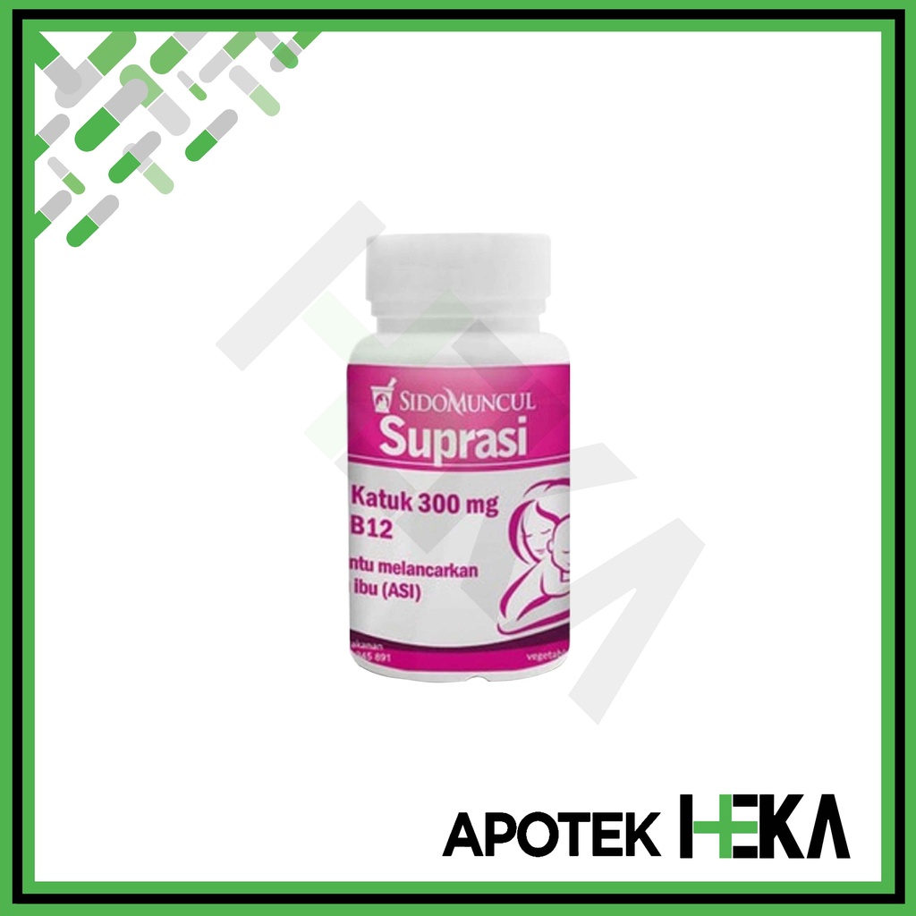 Suprasi Sido Muncul 30 Kapsul Katuk 300 mg B12 - Melancarkan ASI (SEMARANG)