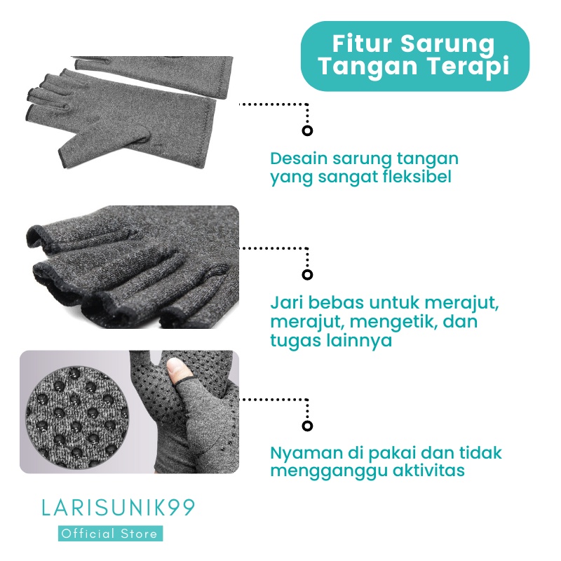 Sarung Tangan Terapi Kesehatan Wanita Serbaguna Multifungsi Pelindung Pergelangan Tangan Rematik Gym Fitness Sport Gloves Men Women Anti Radang Sendi Therapy Healt Arthritis Gloves Kompresi Premium Terbal Original