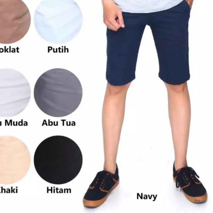 Harga Bersahabat Topone88 celana pendek pria chino ( putih )