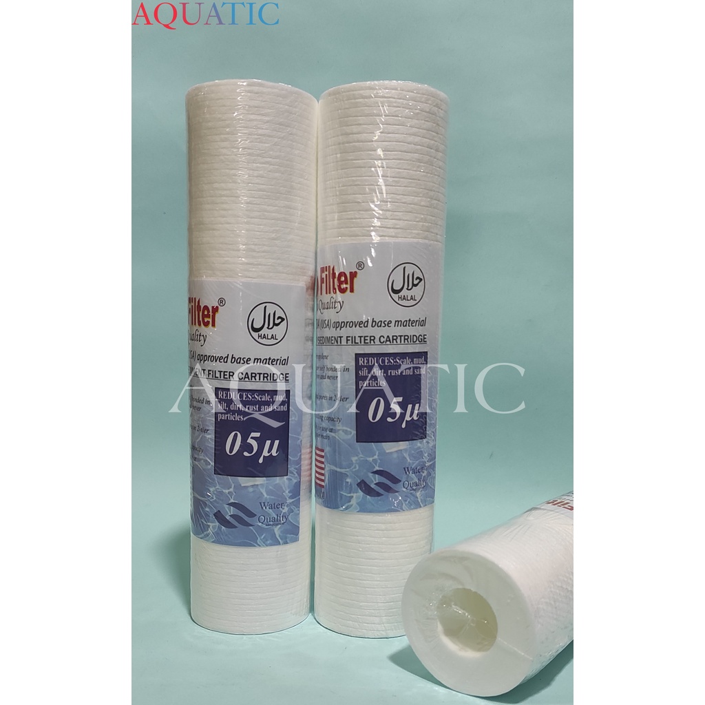 Nano Filter 05 Mikron 10in/Catridge Sediment Spun/Saringan Air