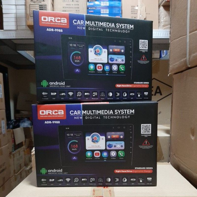 Head Unit Android 9 inch ORCA ADR 9988 New Standard RAM 4GB + ROM 64GB