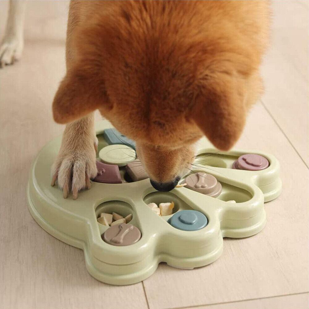 Solighter Tempat Makan Anjing Tempat Makan Perlengkapan Hewan Peliharaan Food Feeder Slow Breed IQ Training Food Dispenser