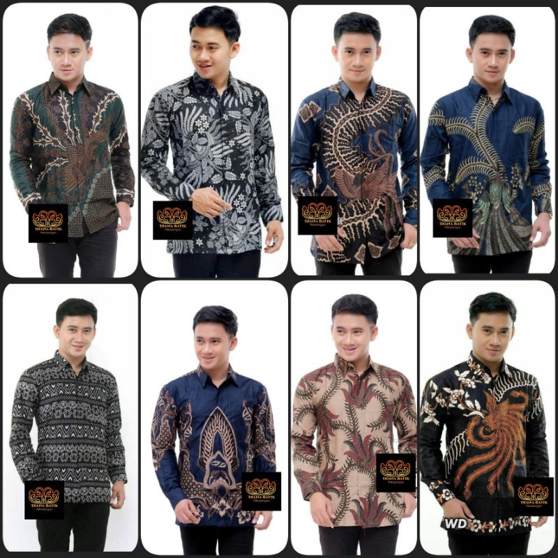 Baju Batik Pria Lengan Panjang Terbaru Terlaris Bahan Katun M L XL XXL Modern