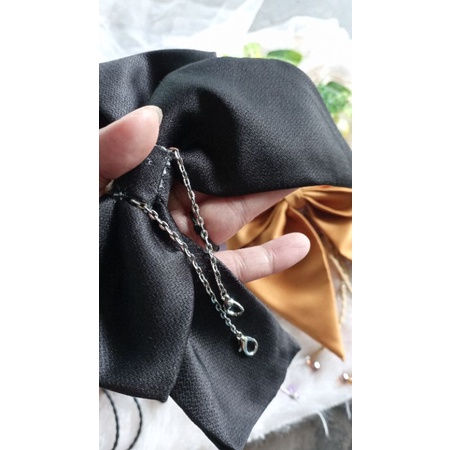 Yasafa Konektor Kalung Masker Pita Jumbo Satin Premium
