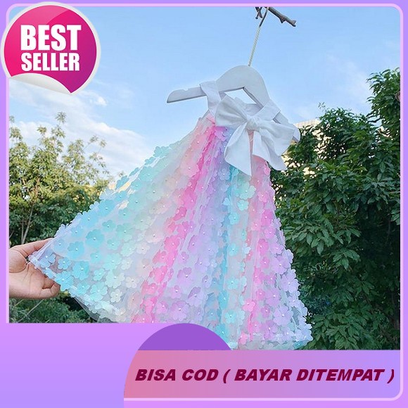 Jw32Qf 6-10 Tahun | Hei-Ran Dress Korean Style Dress Merah Christmas Import Dress Peach Pesta Anak G