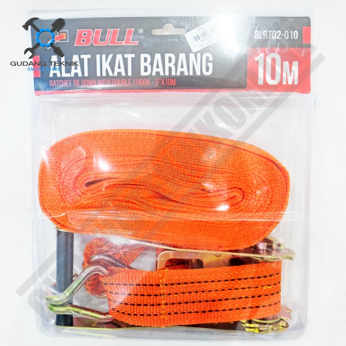 Tali Trek Belt 2&quot; x 10 Meter 15 Meter 2 Ton BULL / Track Belt Rachet Tie Down Tali Pengikat Barang 2Ton 2 Inch 10 15 Meter BULL