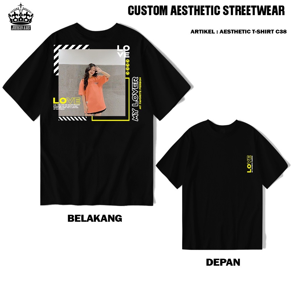 GSC - Kaos Oversize 24s CUSTOM FOTO SENDIRI / Kaos Sablon Satuan / Kaos Custom Foto Aesthetic / Kaos Sablon DigitaL DTF / Baju Kaos Bahan Cotton Combed