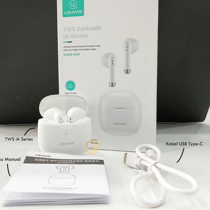 (Q-T-O-✓) USAMS IA04 Bluetooth 5.0 True Wireless Earbuds TWS premium