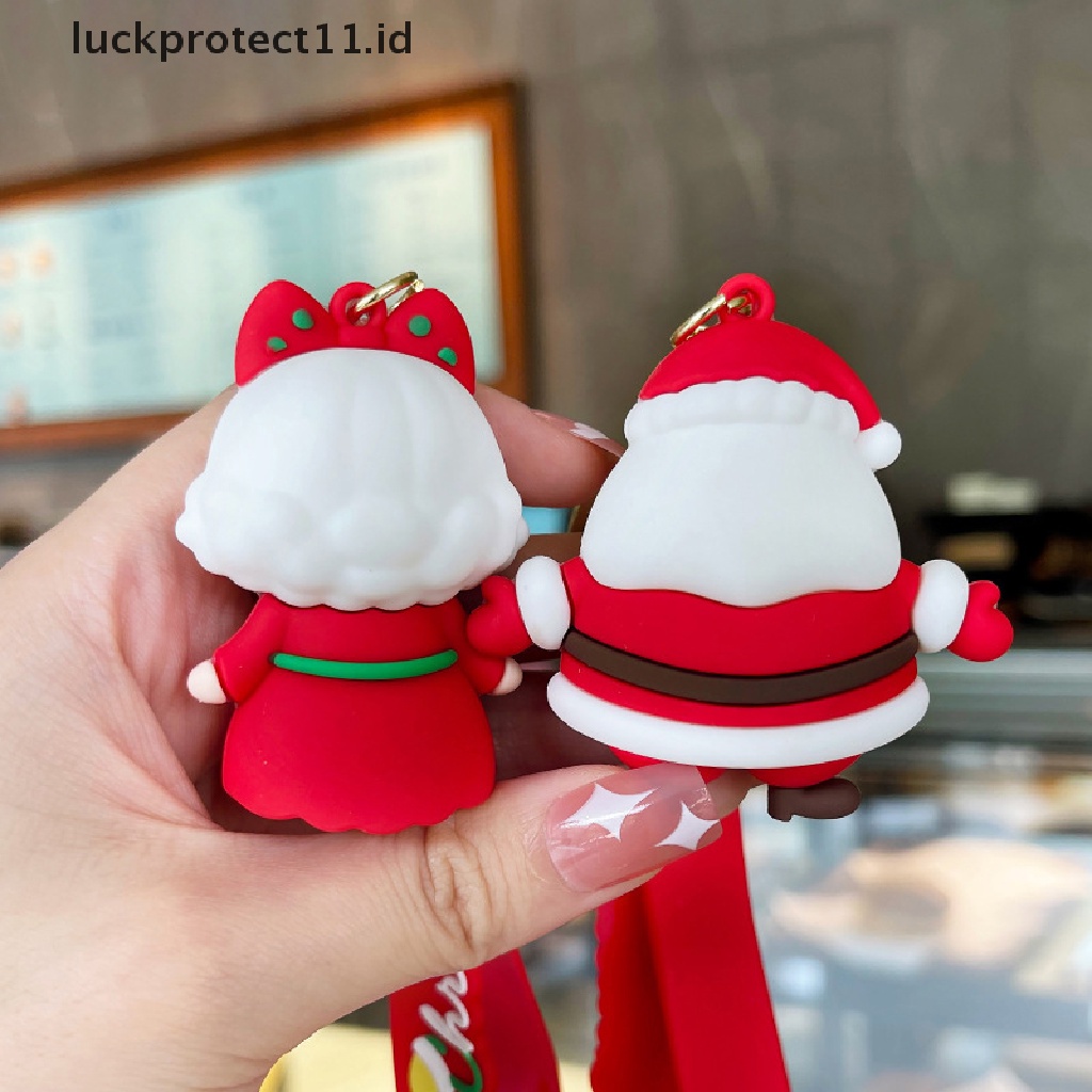 /Fashion Hot// Fashion// Santa Gantungan Kunci Kartun Klaus Key Fob Lucu Xmas Tree Keyring Untuk Dekorasi Natal Ponsel Ransel Dompet Hadiah Pesta Nikmat.