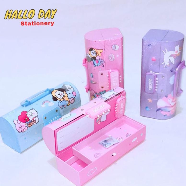 

KOTAK PENSIL KARTON+KUNCI PIN/TEMPAT PENSIL/PENSIL CASE LOCKER TERLARISS...,,,,,