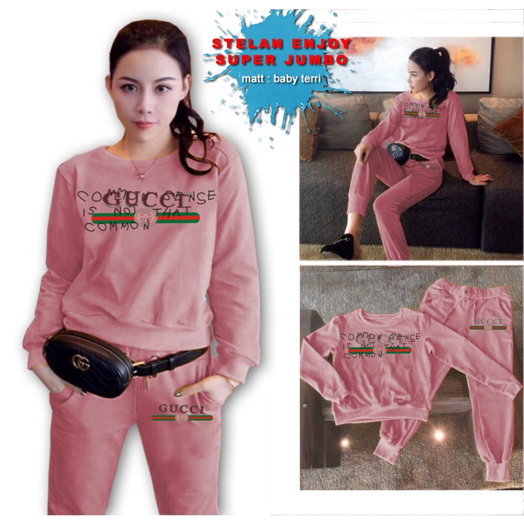 PIK - Jumbo Setelan Enjoy XL, XXL, 3XL - 60369, 65224, 73150/ TRAINING WANITA/ OLAHRAGA WANITA