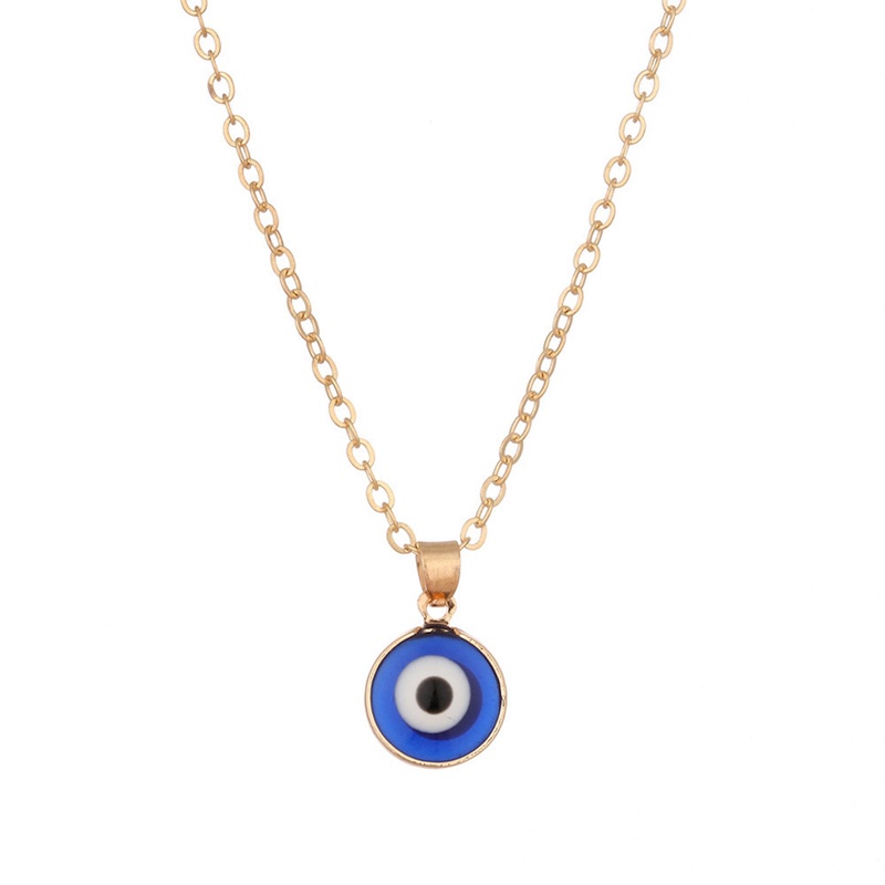 Wanita Kalung Fashion Perhiasan Evil Eye Pendant Klavikula Gothic Penjualan Panas Vintage Punk Multicolor