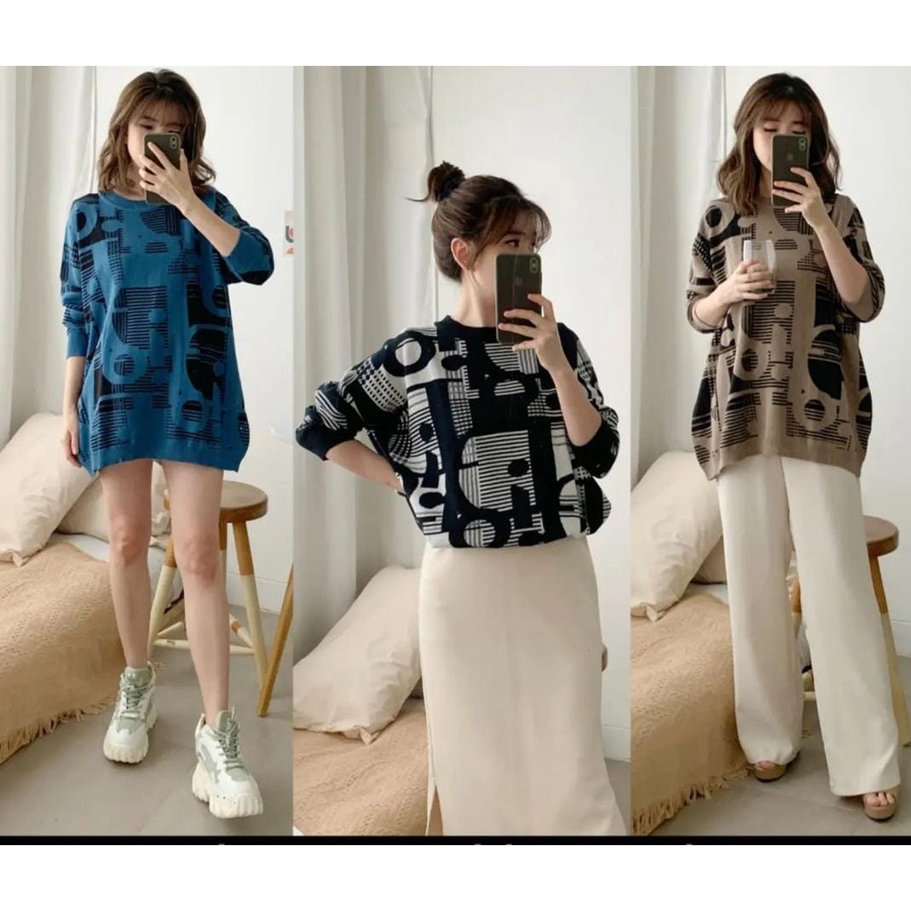 atasan wanita big size jumbo rajut wanita