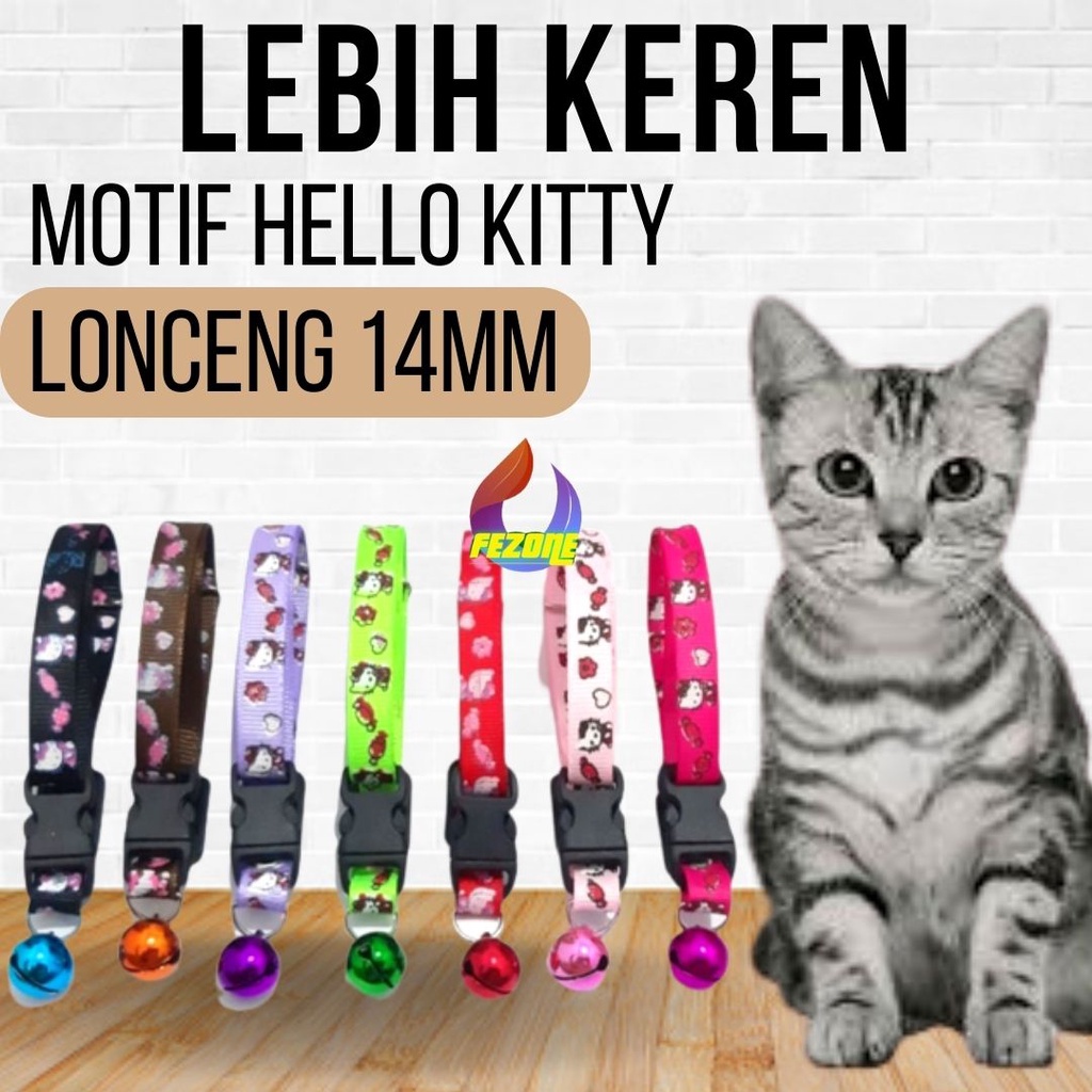 Kalung Kucing Karakter/Kalung Anjing Karakter / Kalung Lonceng Kucing / Kalung Kucing Murah / Kalung Hello Kitty FEZONE