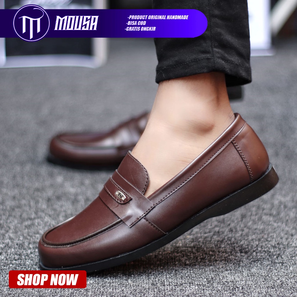Sepatu Pantofel Pria Formal Slip On Kerja Kantor Mousa Cozy