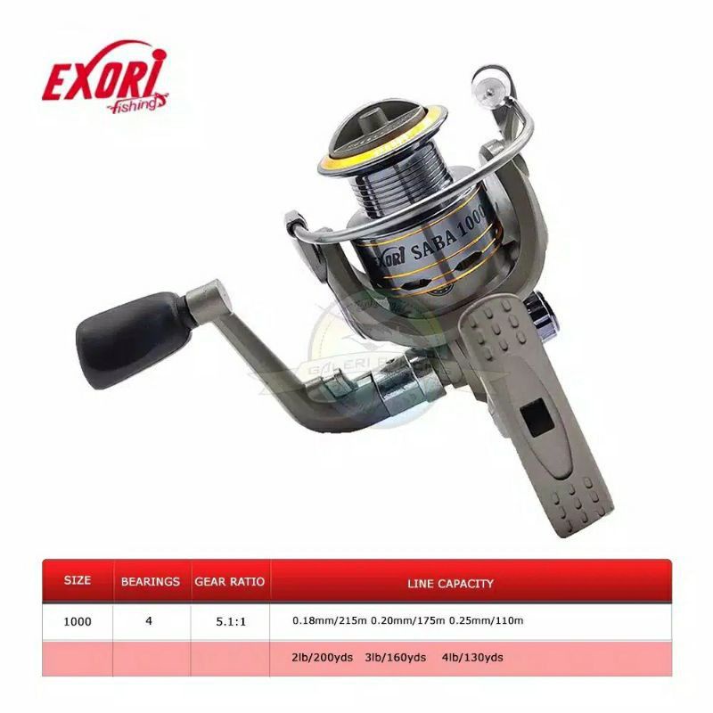 KATROL EXORI SABA 1000. Katrol Pancing Udang. Katrol Pancing Sungai kolam galatama danau. Katrol Spi
