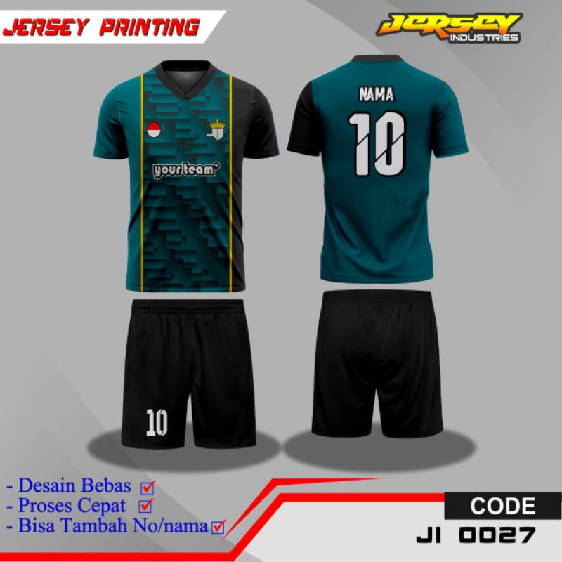 Jersey Custom Futsal Desain Keren, Kaos Jersey Team Futsal Full Printing - Desain Bisa Reqeust, Bisa