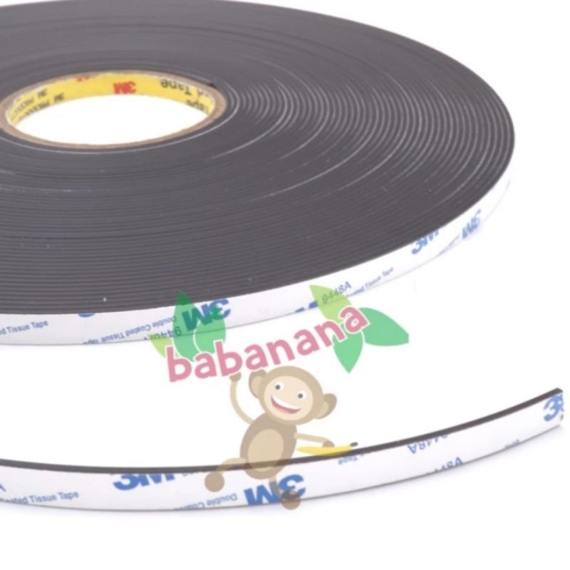 Magnet strip 3M Original 1 meter x 10mm x 2mm magnetic lembaran lembar