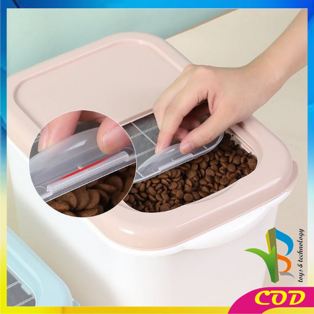 RB-C719 Tempat Beras Kotak Penyimpanan Makanan Rice Box Storage Bisa Didorong Dengan Roda / Wadah Serbaguna Box Beras Tepung  Free Cangkir