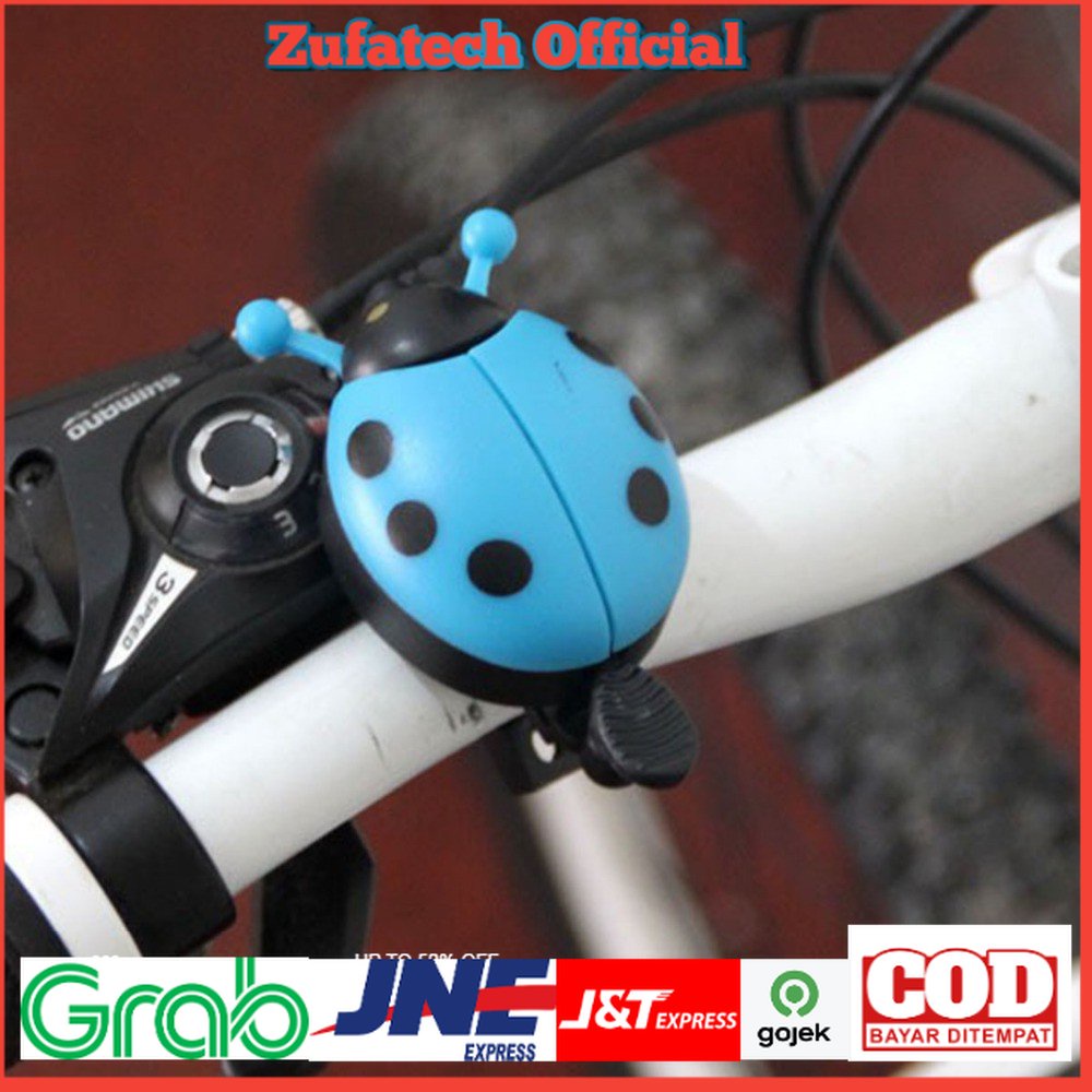 Cooloh Bell Sepeda Model Kumbang Stainless Steel Safety Cycling Horn - 2505 - Blue