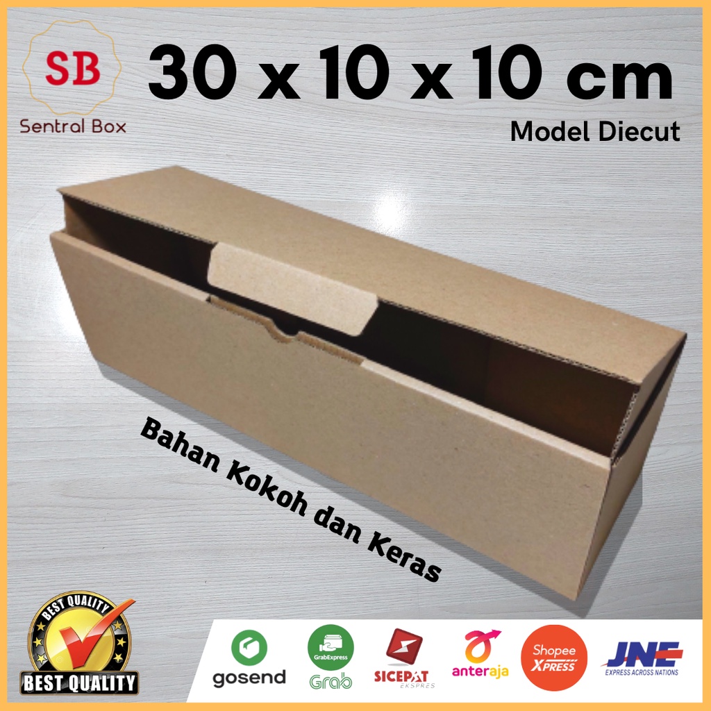 

( Min.order 5 pcs ) Kardus 30 x 10 x 10 cm... Die Cut ( untuk pembelian di atas 10 pcs harga lebih murah )