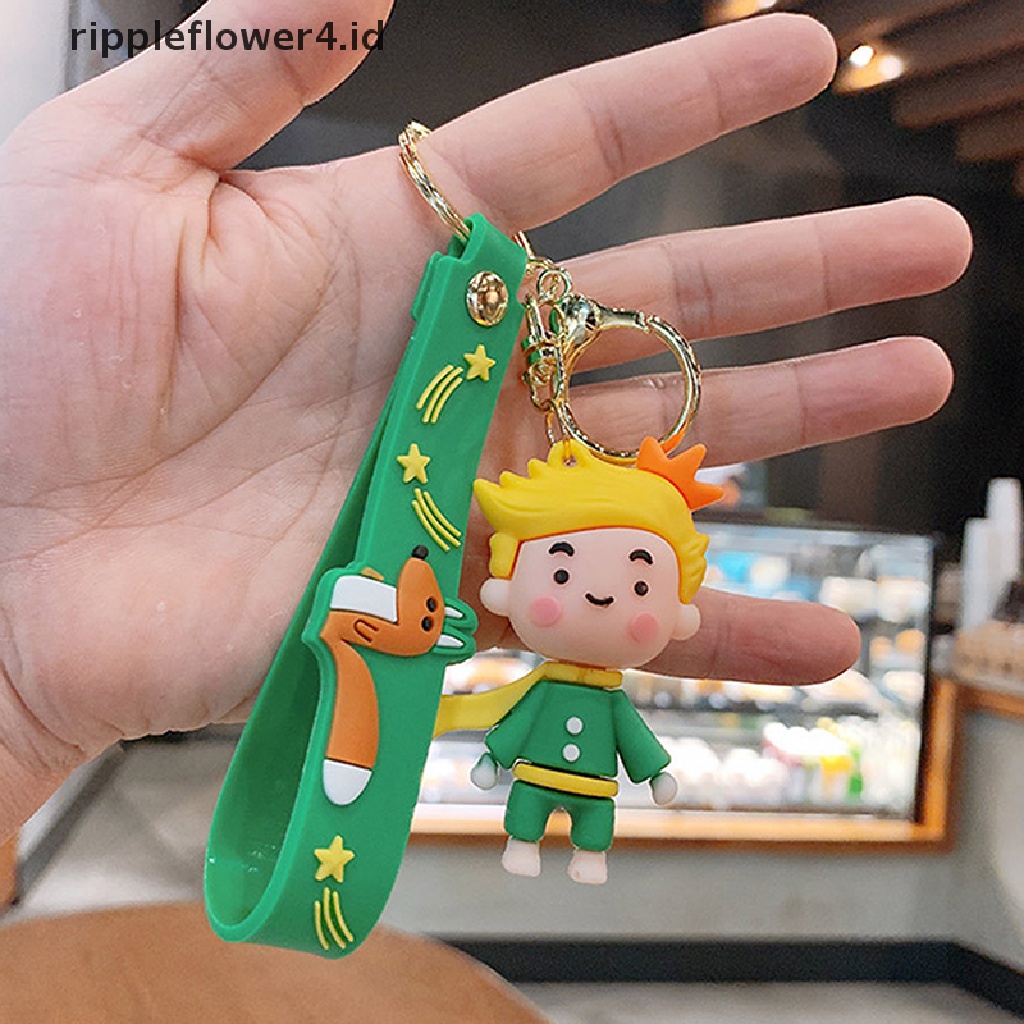 {rippleflower4.id} Kartun The Little Prince 3D Figure Gantungan Kunci Hewan Rubah Lanyard Key Rings Tas Do~