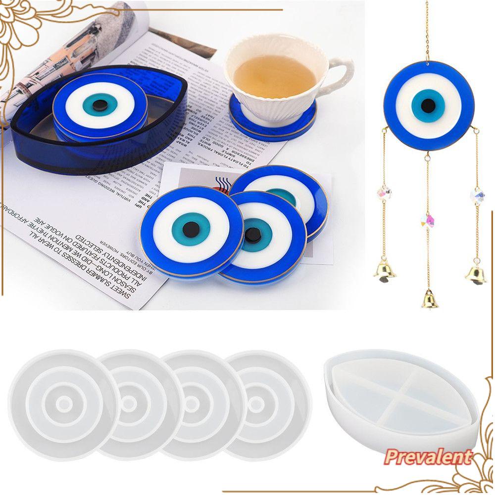 Preva Tray Cetakan Handmade Mata Biru Tatakan Gelas Perhiasan Membuat Coaster Cetakan Silikon