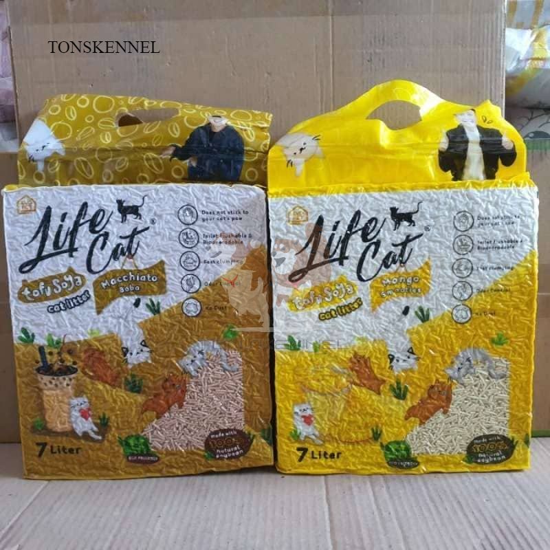 Life Cat Tofu Cat Litter 7 Liter Pasir Kucing Gumpal Bentonite SOYA Clump 7LT 7L 7Liter Anti Debu no kit cat Lifecat Cattiee Cat Cattie Catie