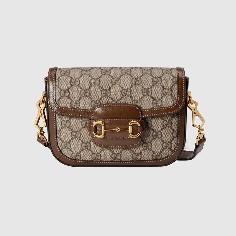 GUCCI Horsebit 1955 Collection GG Mini Bag/Crossbody Bag/Saddle Bag/Genuine