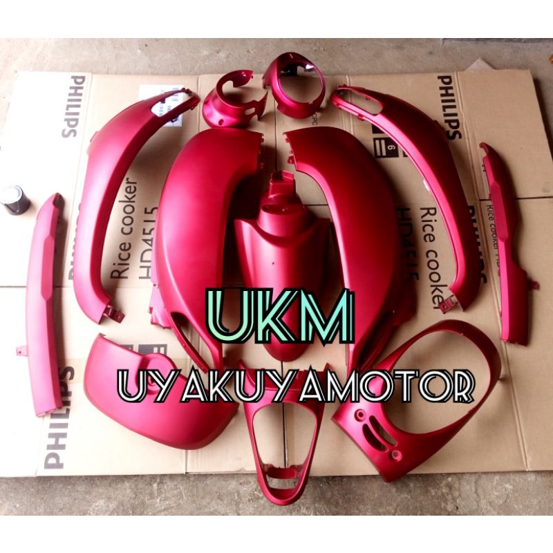 cover body halus scoopy fi merah doff 2013-2016