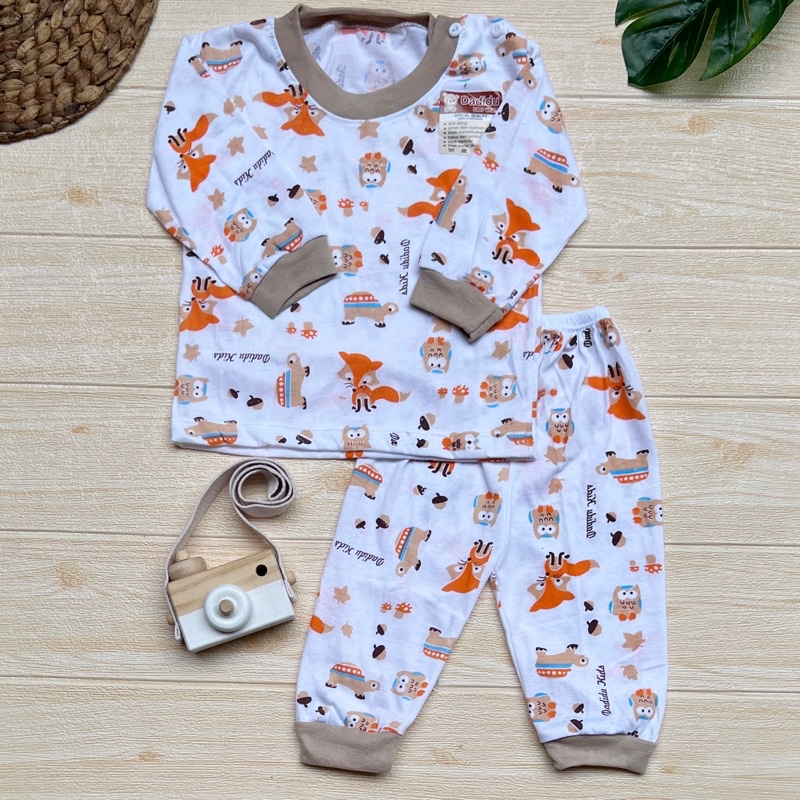 Piyama Bayi DADIDU OWL SERIES Baju Bayi Setelan Kaos Oblong Anak Usia 0-18 Bulan DADIDU Faw Babyshop