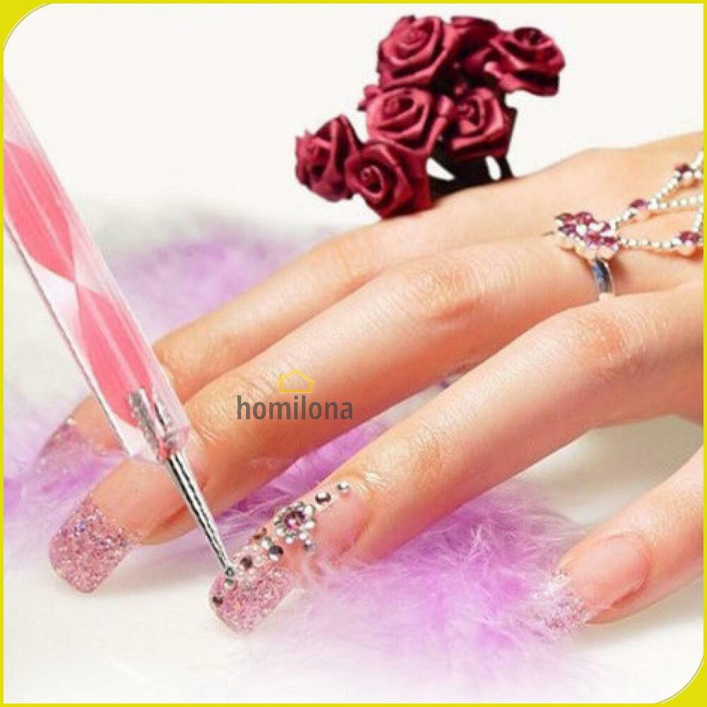 Rhinestone Kuas Kuku Lukis 20 in 1 Nail Art Dotting Tools - X-19