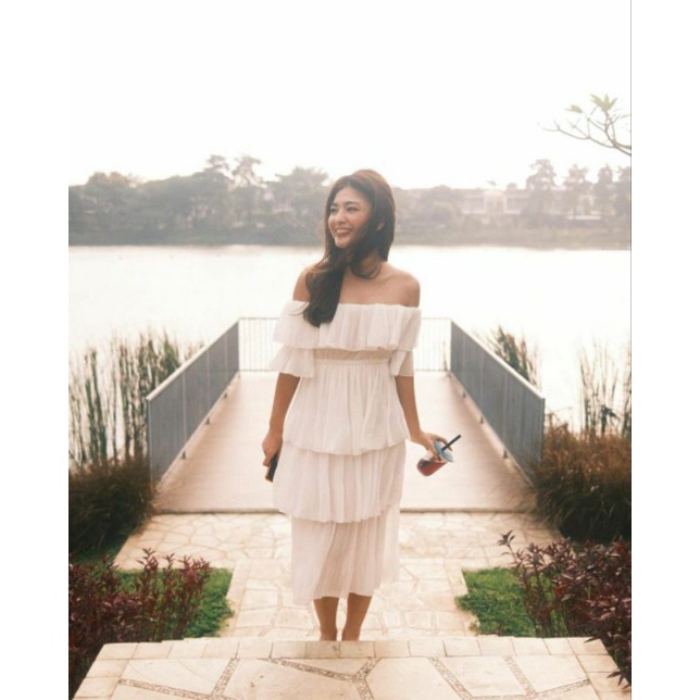 s Wanita Panjang / Dress Korea Putih / Dress Pantai / Dress Casual
