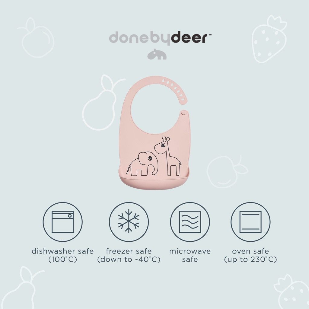 Done by Deer Silicone Bib Deer Friends - Celemek Bayi / Silicone Bib / Slabber Baby