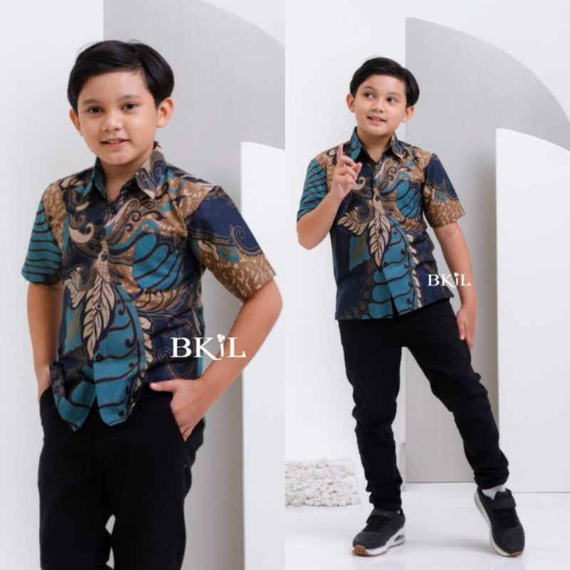 HEM KEMEJA BATIK ANAK LAKI-LAKI LENGAN PENDEK BAHAN KATUN HALUS BERKUALITAS