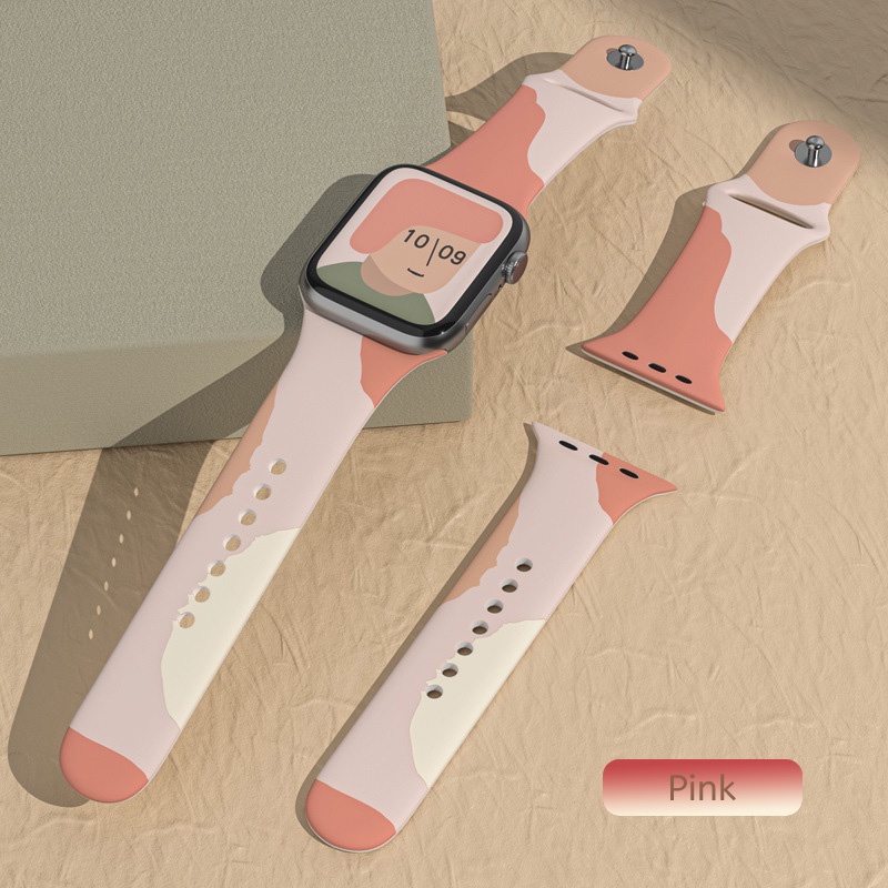 Tali✅Morandi Silicone Color Strap for iWatch Series 8/ultra/7/6/5/4/3/2/1
