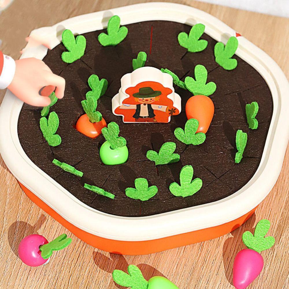 Quinton Farm Pull Radish Game Kawaii Hadiah Anak Permainan Papan Edukasi Dini Menarik Memori Mainan puzzle Tabletop Games Mainan Pencerahan Mainan Interaksi Orang Tua-Anak