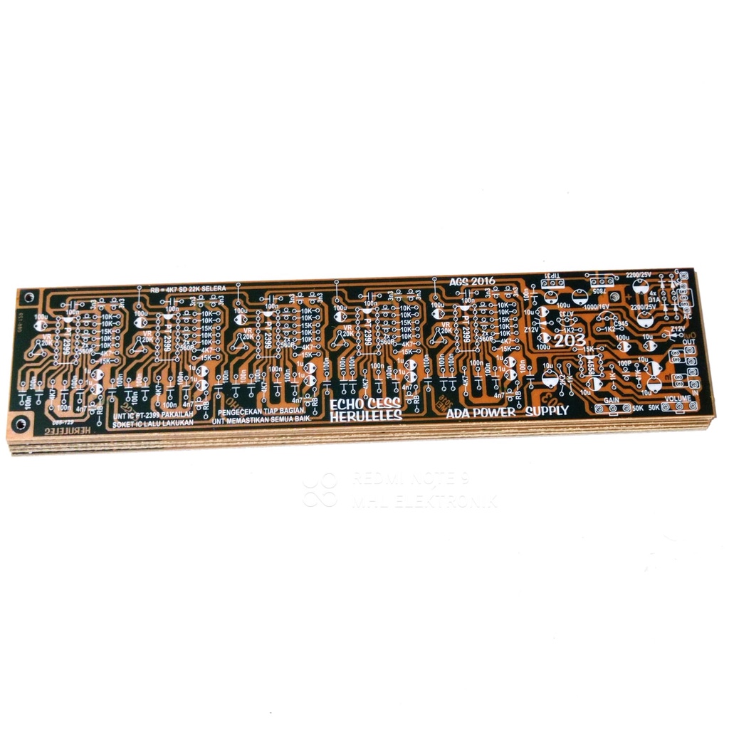 PCB REVERB 5 IC Echo Effect Digital Mic Mixer Zoom Cees REGULATOR 203