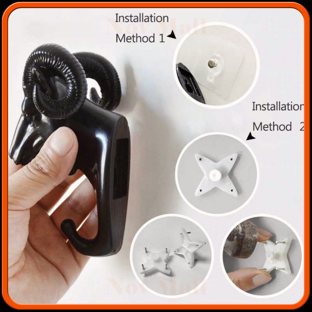 Gantungan Dinding Wall Hanging Hook Antlers Head -ST312