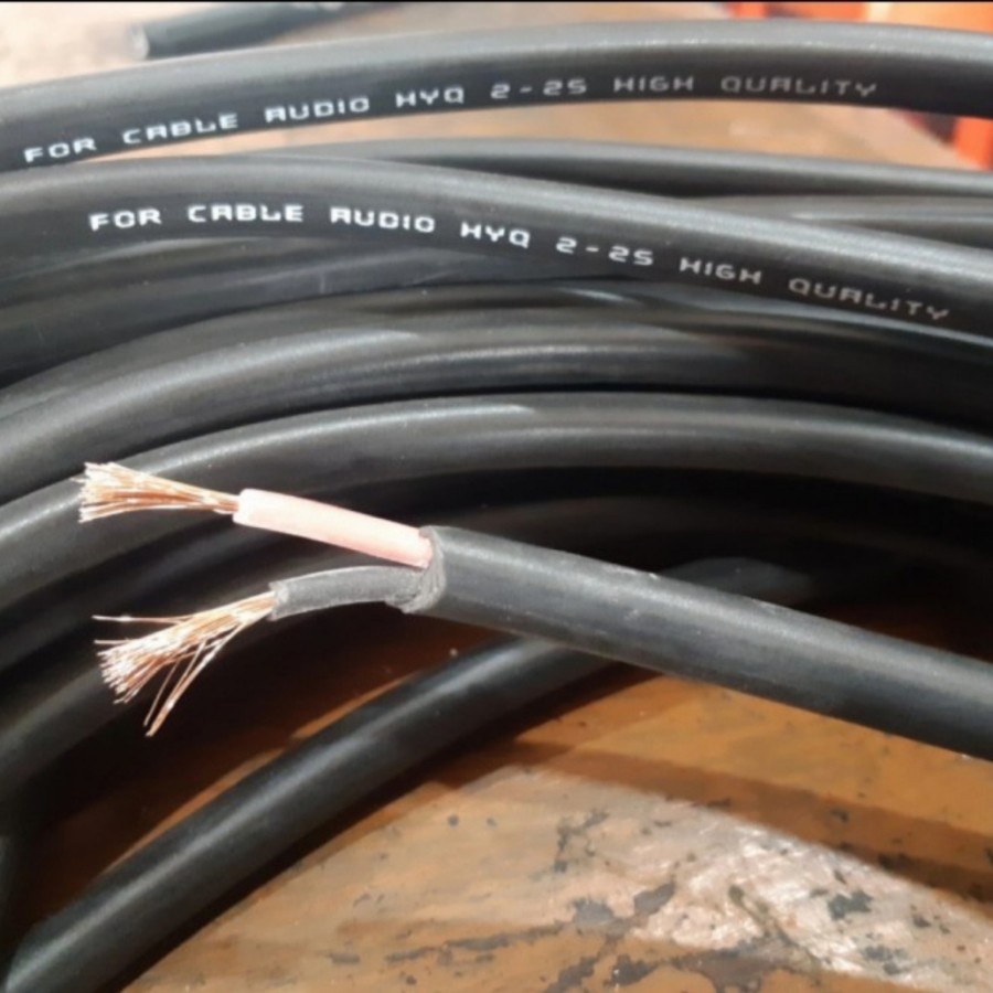 Kabel Listrik Kabel Audio Serabut Tebal NYY Pajero 2x0.75mm 50m Hitam