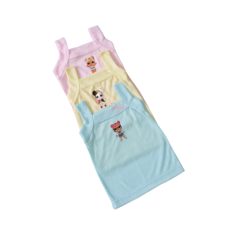 Kaos singlet bayi (Kaos gondil bayi) motif stiker / 3pcs