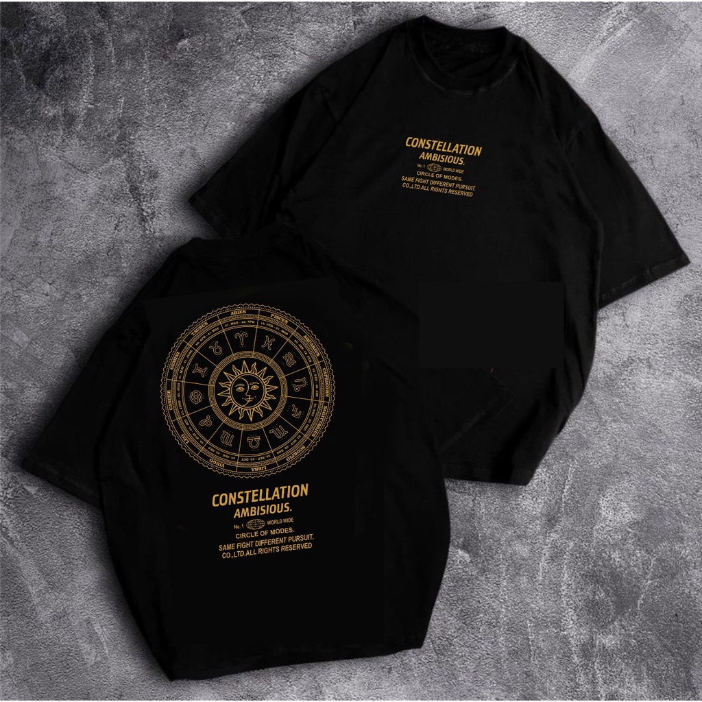 Oversize T-Shirt “ THE SUN AND THE MOON &amp; CONSTELLATION “